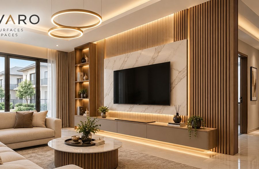 Ruang Keluarga dengan Wall Panel